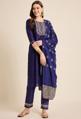 Anouk Rustic Embroidered Kurta, Trouser/Pant & Dupatta Set