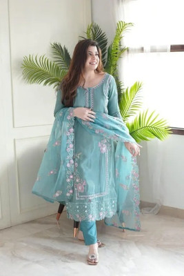 MAYRATEXARC Embroidered Kurta, Trouser/Pant & Dupatta Set