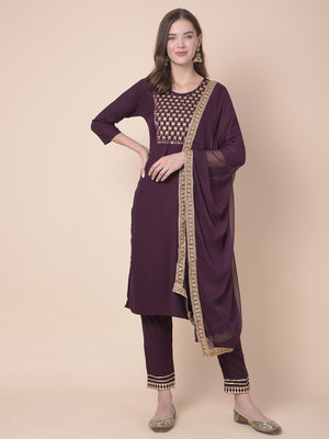 Roxworld Embroidered Kurta, Trouser/Pant & Dupatta Set