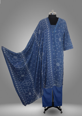 Velmora Self Design Kurta, Trouser/Pant & Dupatta Set