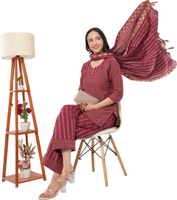The sius fashion Striped Kurta, Trouser/Pant & Dupatta Set