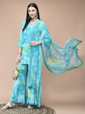 SHREE Ombre Kurta, Sharara & Dupatta Set