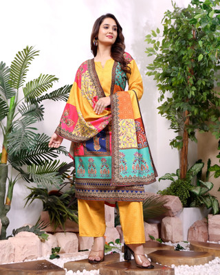 STAVROZ FASHION Printed Kurta, Trouser/Pant & Dupatta Set