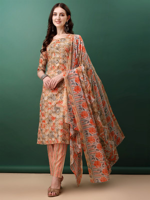 Tasrika Printed Kurta, Trouser/Pant & Dupatta Set