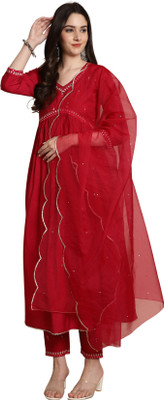Rajnandini Embroidered Kurta, Trouser/Pant & Dupatta Set
