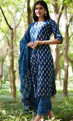 Rishika Printed Kurta, Palazzo & Dupatta Set