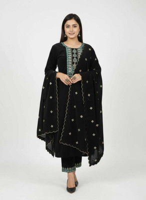 nishasngh Embroidered Kurta, Trouser/Pant & Dupatta Set