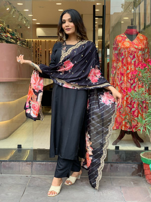 GOROLY Embroidered Kurta, Trouser/Pant & Dupatta Set