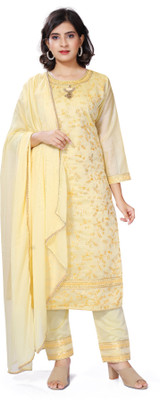 Prutha Embellished Kurta, Trouser/Pant & Dupatta Set