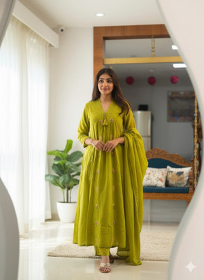 BNA BNAYA Embroidered Kurta, Trouser/Pant & Dupatta Set