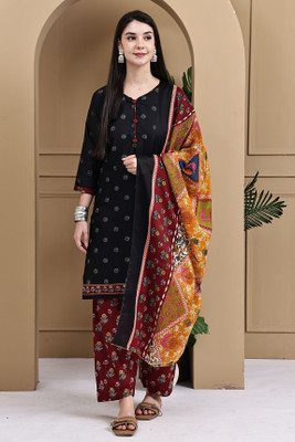 Wonder Weaves Printed Kurta, Patiala & Dupatta Set