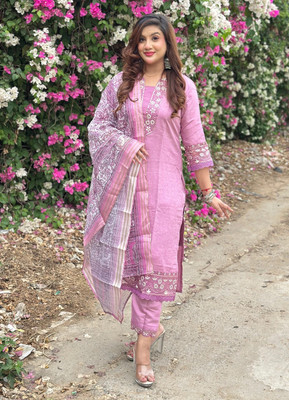 VredeVogel Embroidered Kurta, Trouser/Pant & Dupatta Set