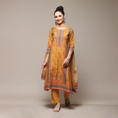 BIBA Printed Kurta, Trouser/Pant & Dupatta Set