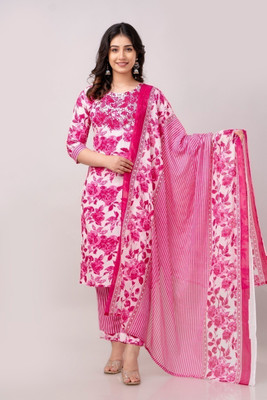 TriptiExport Printed, Floral Print Kurta, Trouser/Pant & Dupatta Set