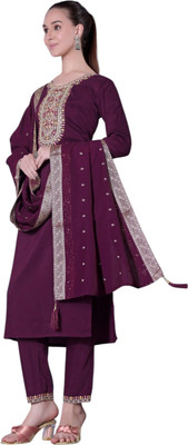 vedu Embroidered Kurta, Salwar & Dupatta Set
