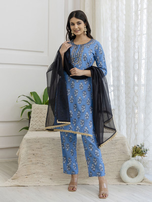 Tvastha Printed Kurta, Trouser/Pant & Dupatta Set