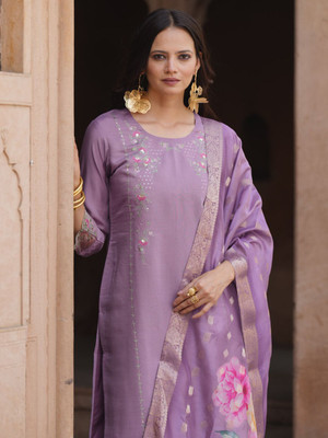 VredeVogel Embroidered Kurta, Trouser/Pant & Dupatta Set
