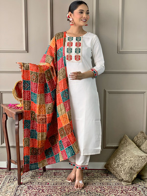 RN Fashion Self Design Kurta, Trouser/Pant & Dupatta Set