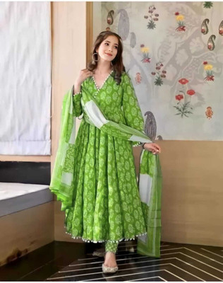 GUNDI Printed Kurta, Palazzo & Dupatta Set