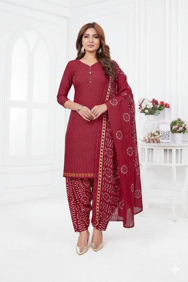 The Weavers Shop by Raavi Printed Kurta, Salwar & Dupatta Set