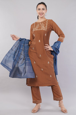 JIDI FASHION Printed Kurta, Sharara & Dupatta Set
