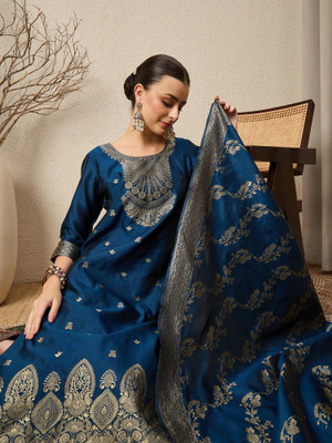 VredeVogel Embroidered Kurta, Trouser/Pant & Dupatta Set