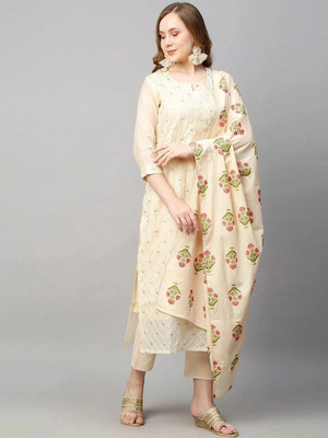 R4milA Embroidered Kurta, Trouser/Pant & Dupatta Set
