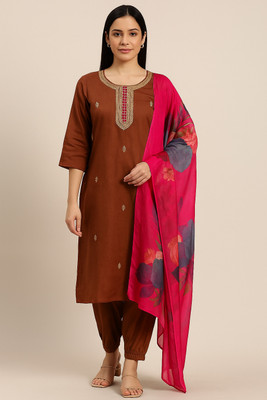 yourchoices7 Solid Kurta, Churidar & Dupatta Set