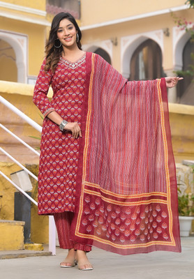 Klosia Printed Kurta, Trouser/Pant & Dupatta Set