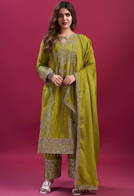 JYORICA Embroidered Kurta, Trouser/Pant & Dupatta Set