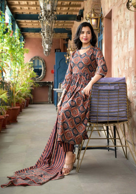 Rahigomar Printed Kurta, Trouser/Pant & Dupatta Set