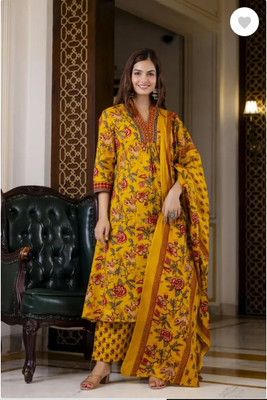 SUBH LAXMI Printed Kurta, Palazzo & Dupatta Set
