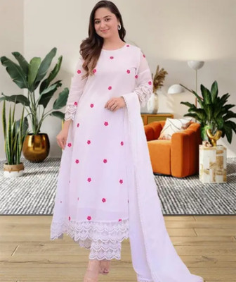 ZEEL ATTIRE Embroidered Kurta, Trouser/Pant & Dupatta Set