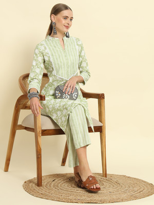 KBZ Printed Kurta, Trouser/Pant & Dupatta Set