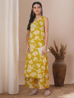 NoorFashion Printed Kurta, Sharara & Dupatta Set