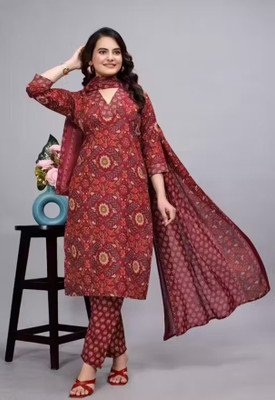 NEW ETHNIC FASHION Printed Kurta, Trouser/Pant & Dupatta Set