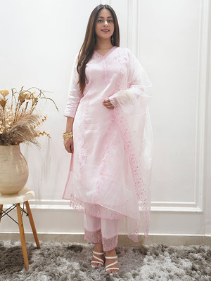 VredeVogel Embroidered Kurta, Trouser/Pant & Dupatta Set
