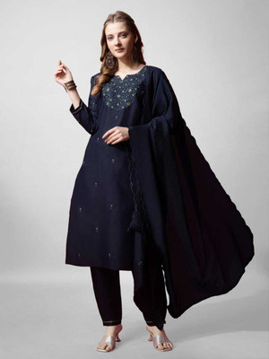 SoshrepCreation Embroidered Kurta, Trouser/Pant & Dupatta Set