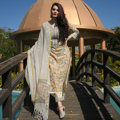 Lovely Prints Printed Kurta, Trouser/Pant & Dupatta Set