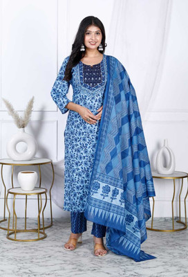 Swati fashion world Printed Kurta, Trouser/Pant & Dupatta Set