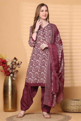 Wonder Weave Printed Kurta, Patiala & Dupatta Set