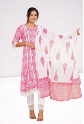 Jaipur fashion factory Printed Kurta, Trouser/Pant & Dupatta Set