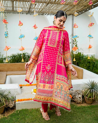DHVIJA FASHION Self Design Kurta, Trouser/Pant & Dupatta Set