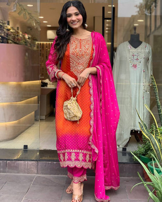 Aditi Printed Kurta, Trouser/Pant & Dupatta Set