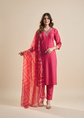 NIRYA FASHION Embroidered Kurta, Trouser/Pant & Dupatta Set