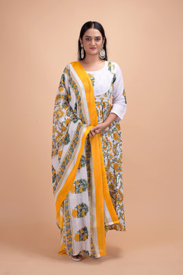 Sitara Setu Printed Anarkali Kurta, Bottom & Dupatta Set