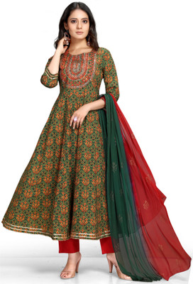 Aaradhya Fashion Embroidered Kurta, Trouser/Pant & Dupatta Set