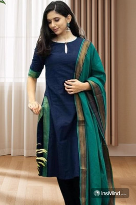 MAA SHAKTI ENTERPRISE Self Design Kurta, Trouser/Pant & Dupatta Set