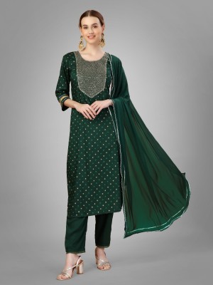 Kunnj Fashion Women Kurta Pant Dupatta Set