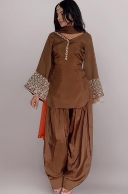 Trendzy Embroidered Kurta, Patiala & Dupatta Set